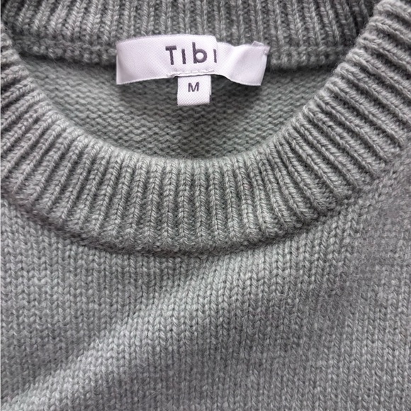 Tibi Soft Lambswool Shrunken Crewneck Pullover - Picture 2 of 4